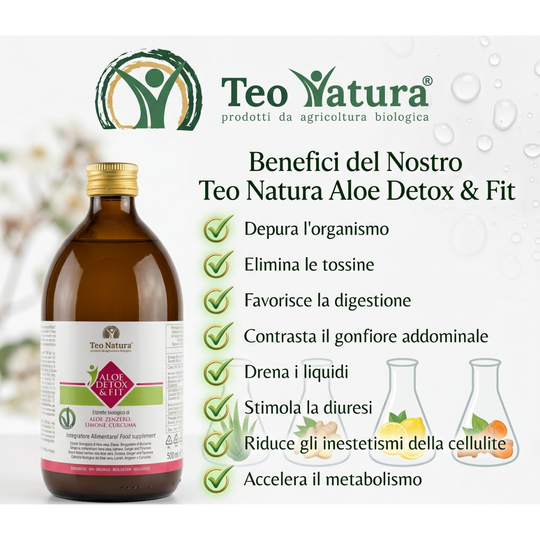 Detox &amp; Fit – Succo Bio Aloe Vera, Zenzero, Limone e Curcuma | Depurativo e Digestivo