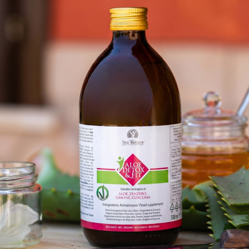 Detox & Fit – Succo Bio Aloe Vera, Zenzero, Limone e Curcuma | Depurativo e Digestivo