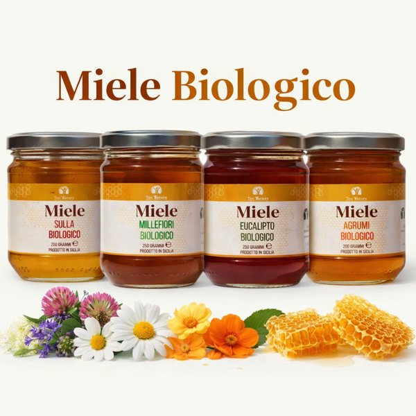 🍯 Sicilia in Quattro Sapori – Kit Degustazione Mieli Biologici