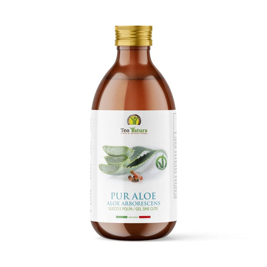 Pur Aloe Arborescens succo puro bio bottiglia da 500 ml